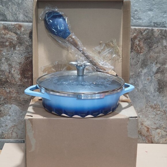 Temptations by Tora Brasier Lid Non Stick Aluminum Serving Spoon - Picture 2 of 12